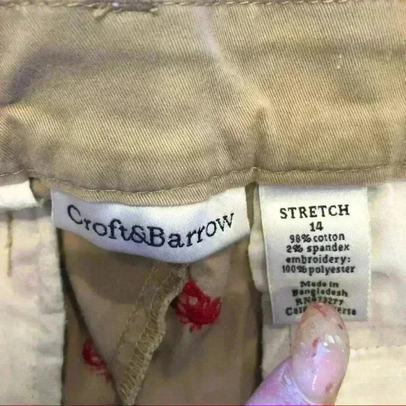 ๐ 6/$60, Croft & Barrow Chino Shorts, Lobsters, Size 14 - Picture 3 of 5